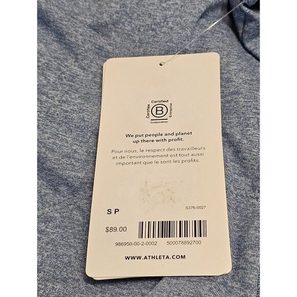 NWT Athleta Women's Blue Wrap Cardigan Quarry Hoodie Pockets Open Size S 2746 - Picture 10 of 14